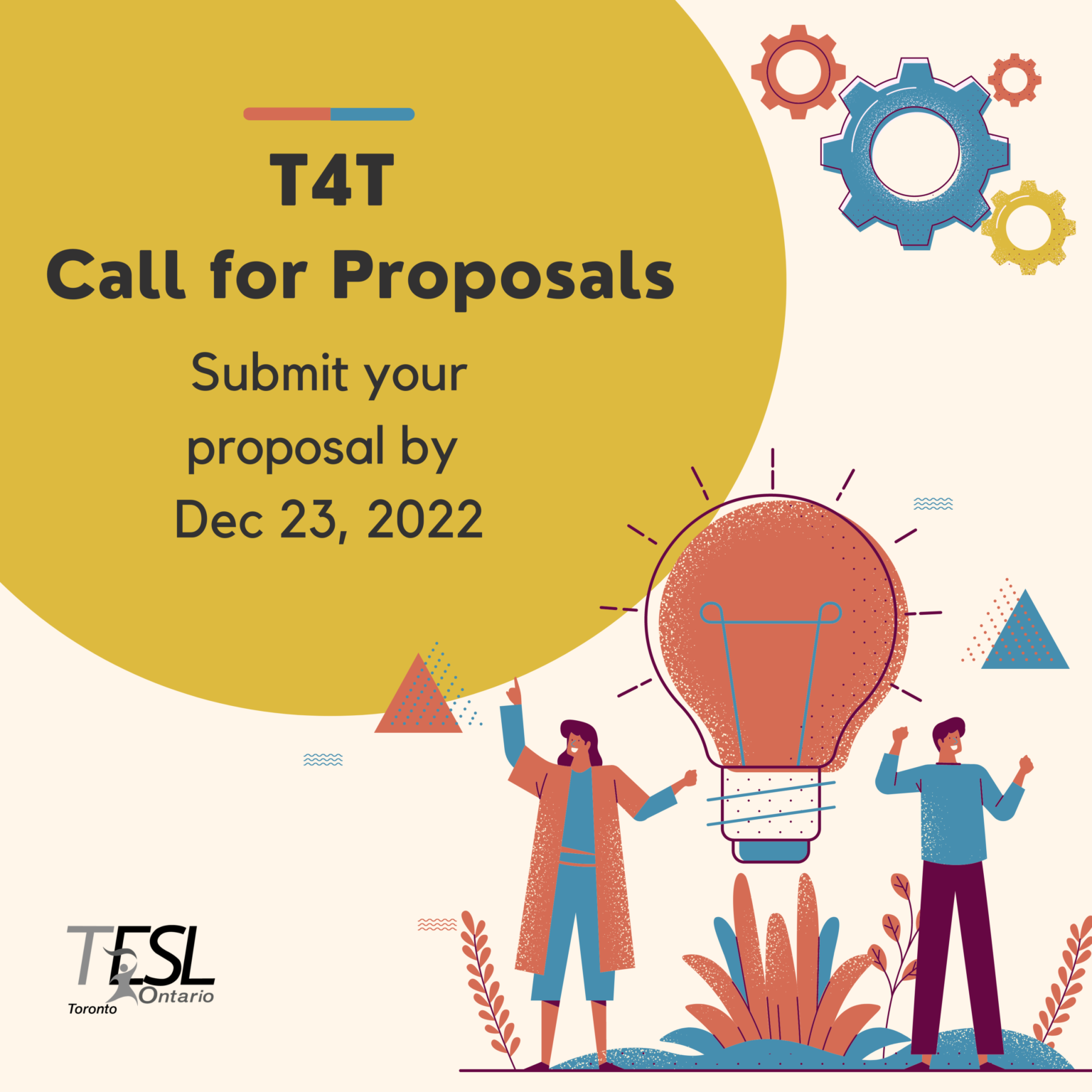 T4T Call for Proposals 2022! TESL Toronto